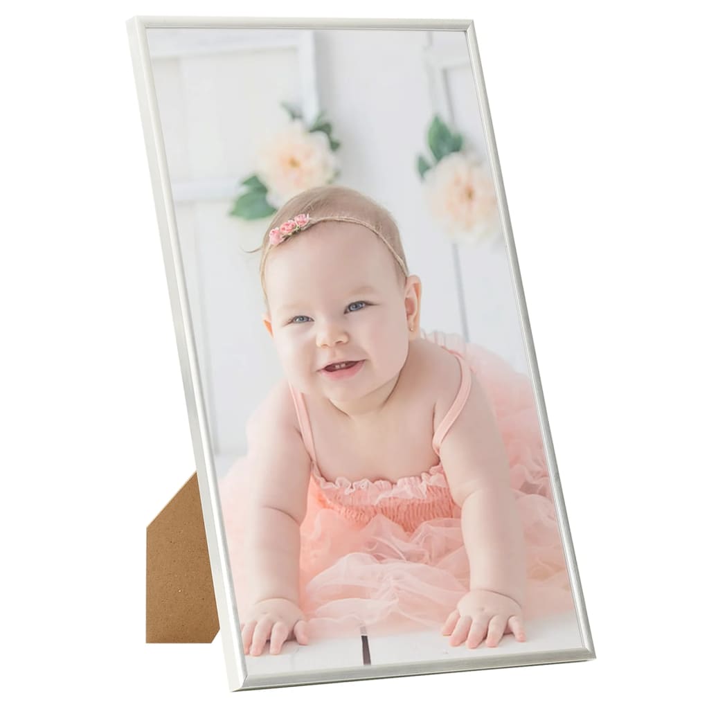 vidaXL Photo Frames Collage 10pcs for Wall or Table Silver 13x18cm MDF
