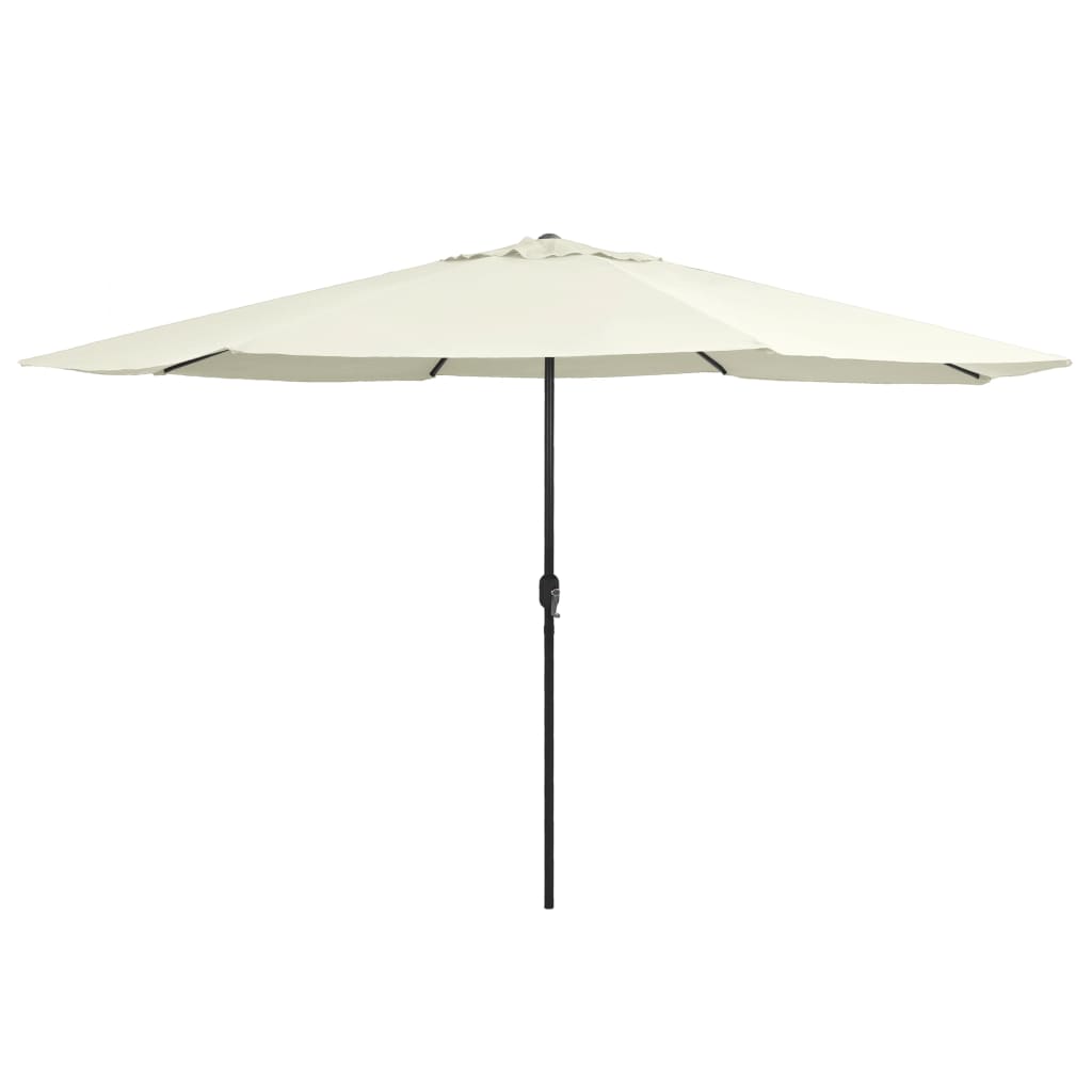 vidaXL Outdoor Parasol with Metal Pole 400 cm Sand White