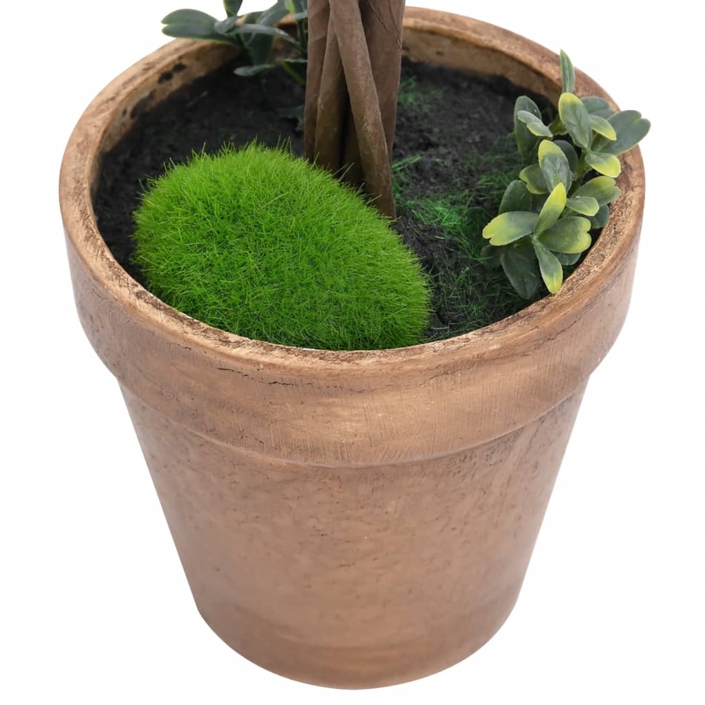 vidaXL Artificial Boxwood Plants 2 pcs with Pots Ball Shaped Green 33 cm