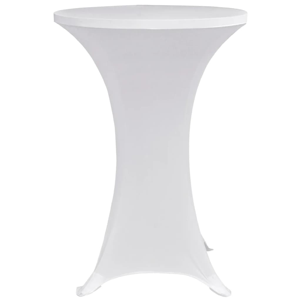 vidaXL Standing Table Cover Ø80 cm White Stretch 4 pcs