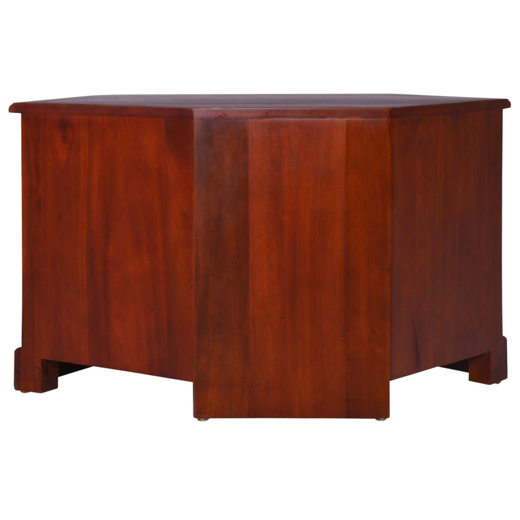 vidaXL Corner TV Cabinet Classical Brown Solid Mahogany Wood