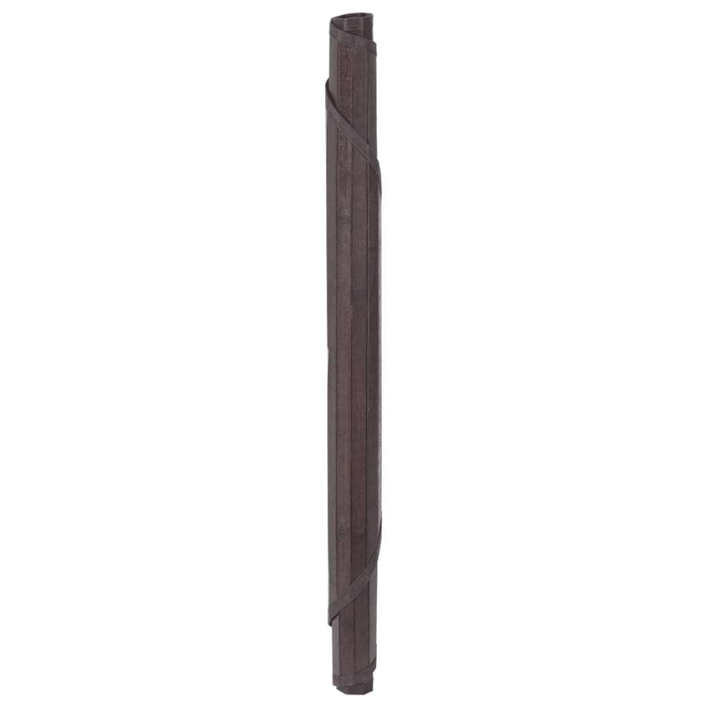 vidaXL Rug Round Dark Brown80 cm Bamboo