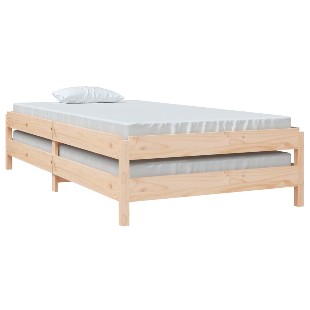 vidaXL Stack Bed 100x200 cm Solid Wood Pine