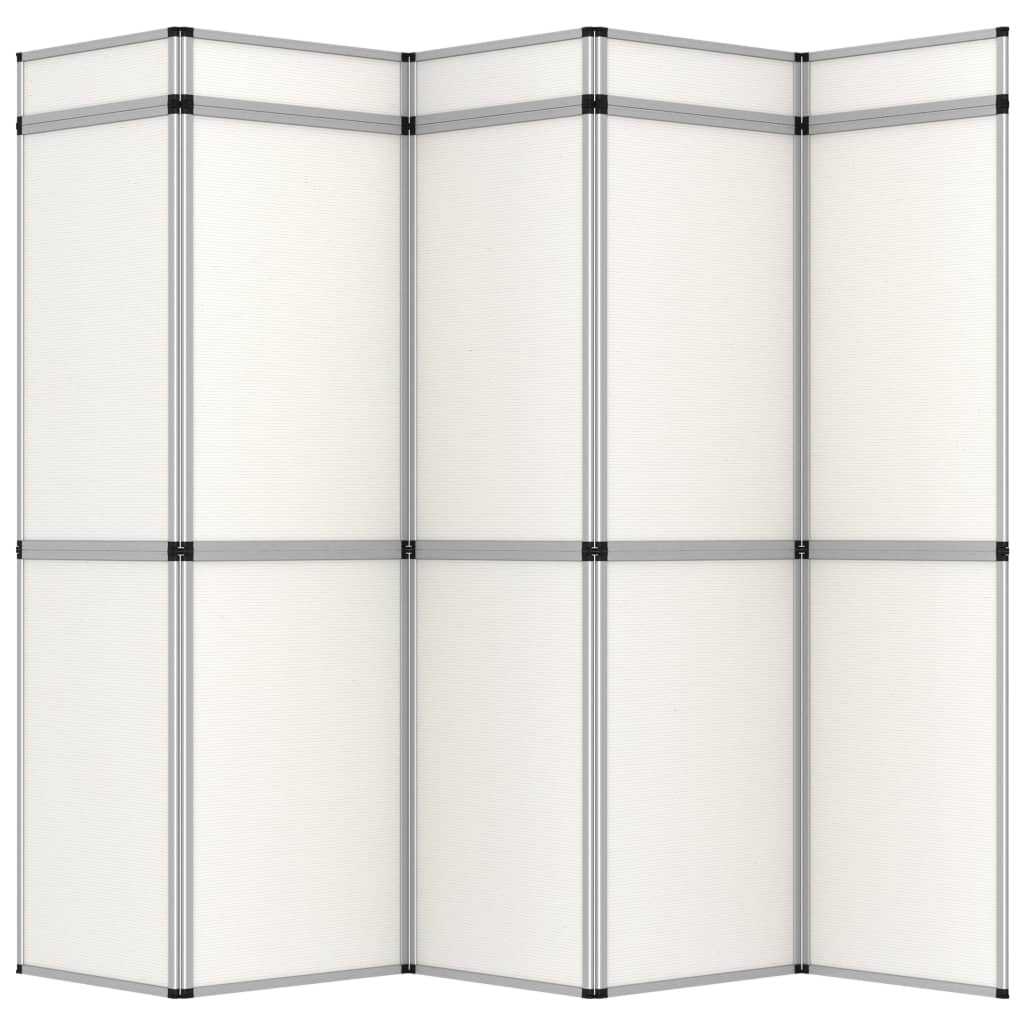 vidaXL 15-Panel Folding Exhibition Display Wall 302x200 cm White