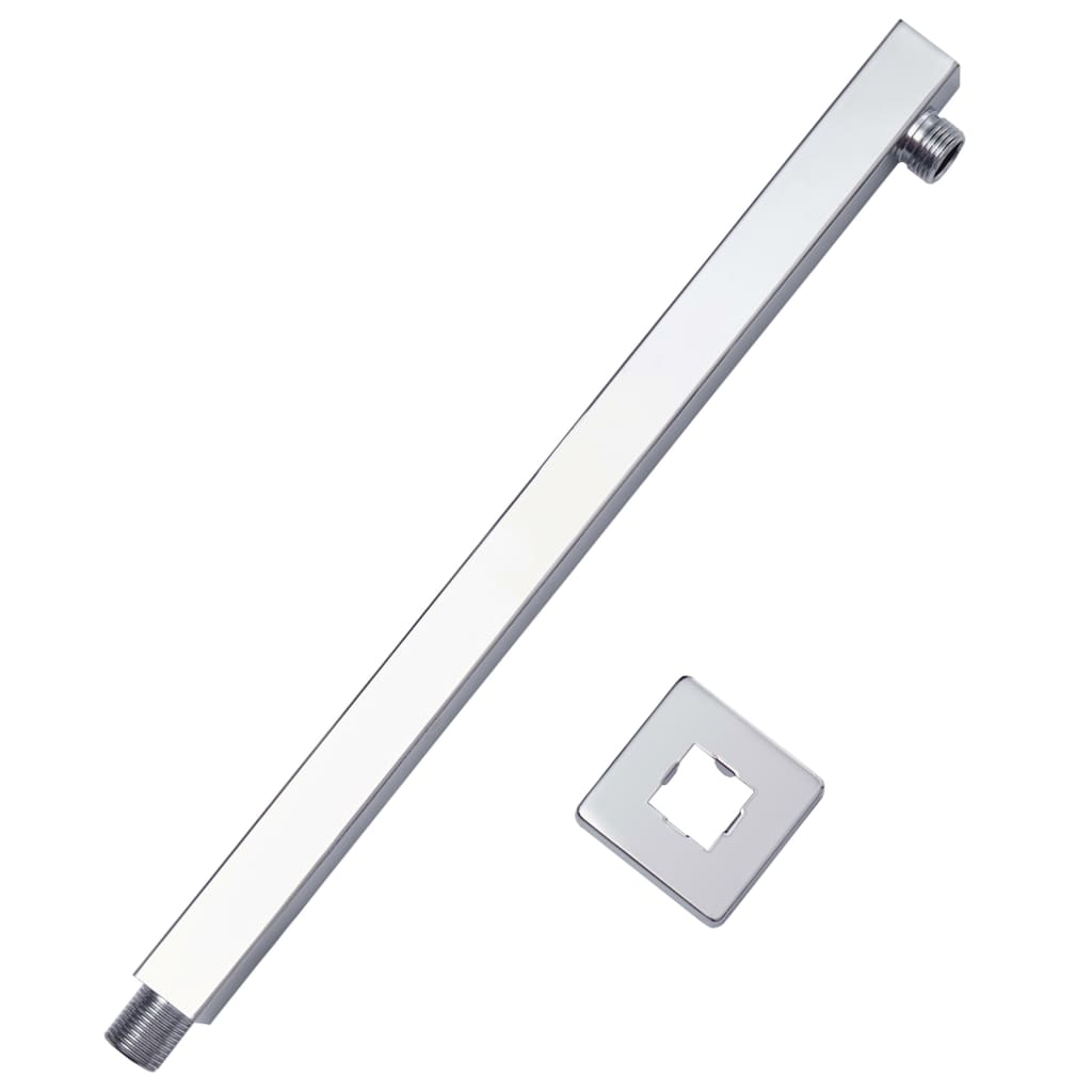 vidaXL Shower Support Arm Square Stainless Steel 201 Silver 40 cm