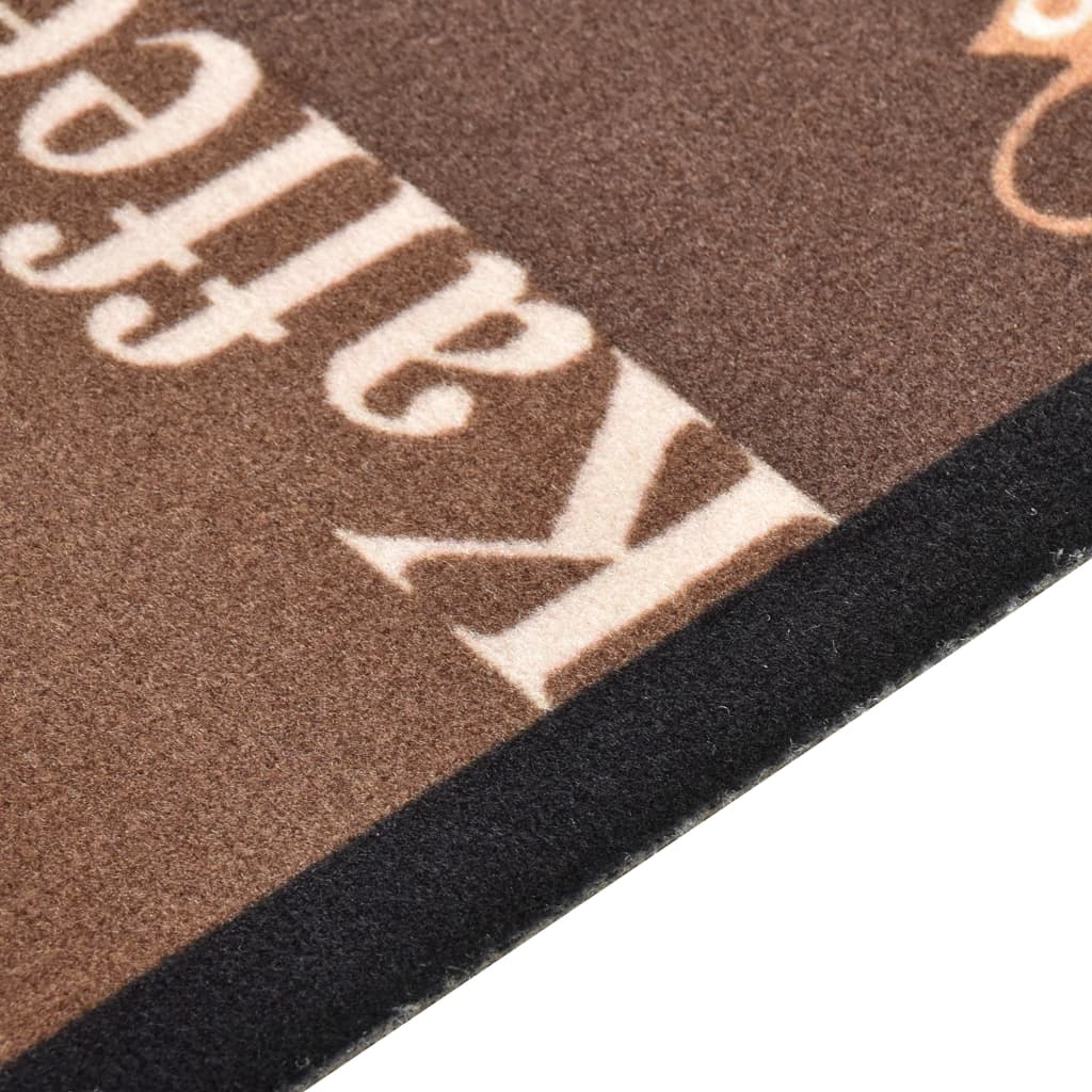 vidaXL Kitchen Carpet Washable Coffee brown 45x150 cm