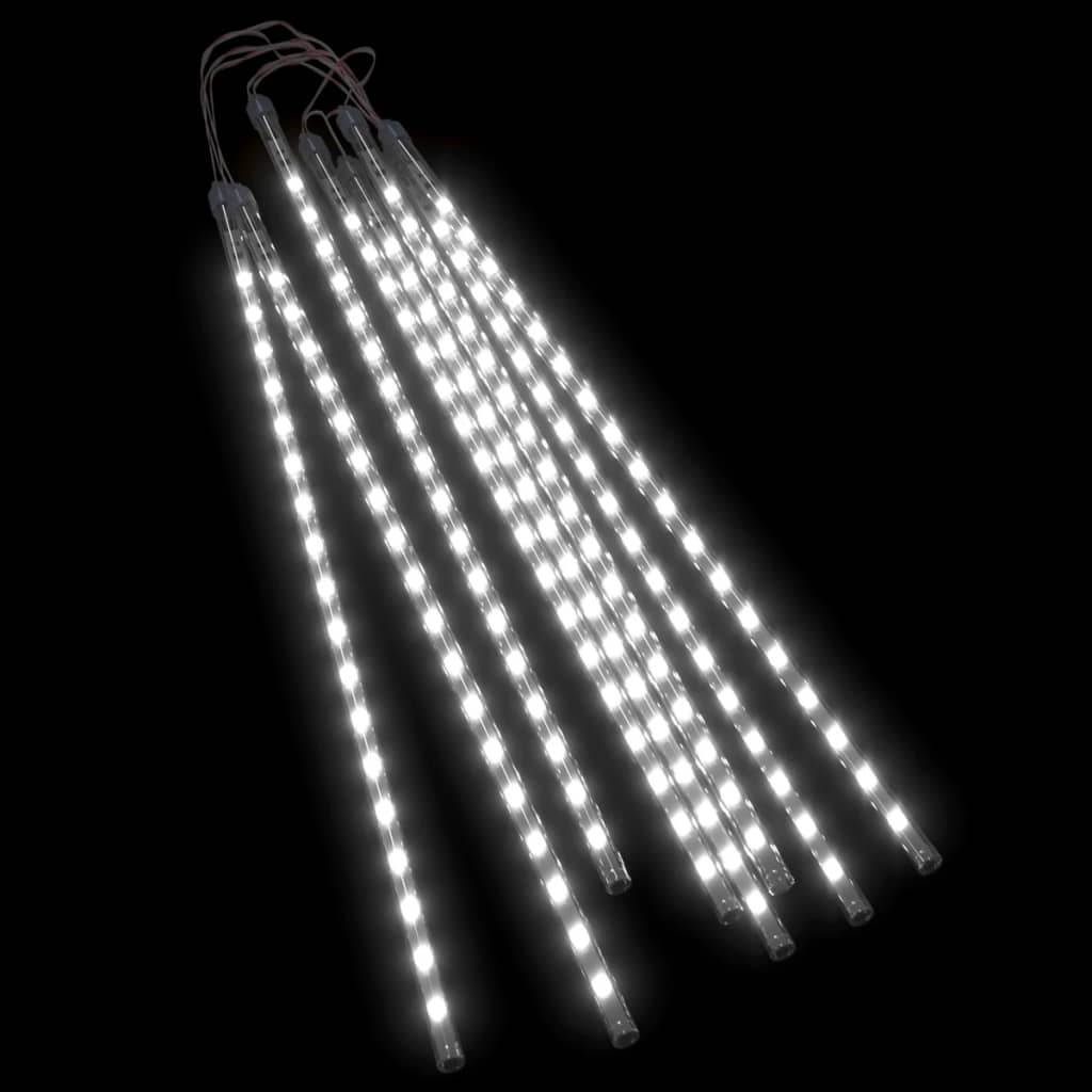 vidaXL Meteor Lights 8 pcs 50 cm Cold White 288 LEDs Indoor Outdoor