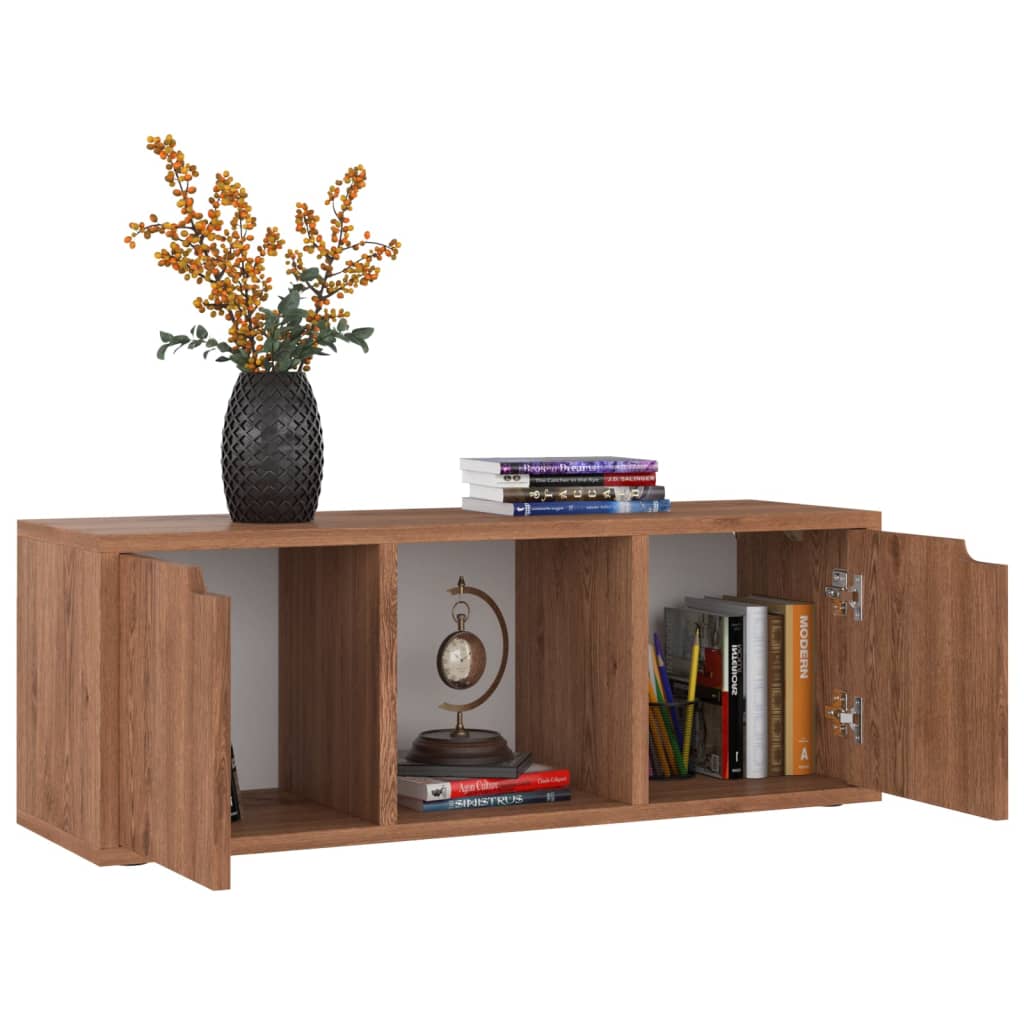vidaXL TV Cabinet Brown Oak 88.5x27.5x30.5 cm Engineered Wood