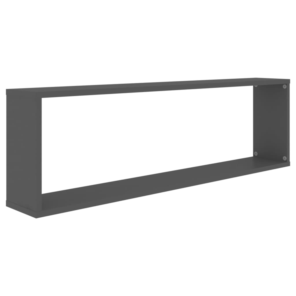 vidaXL Wall Cube Shelf 6 pcs Grey 100x15x30 cm Engineered Wood