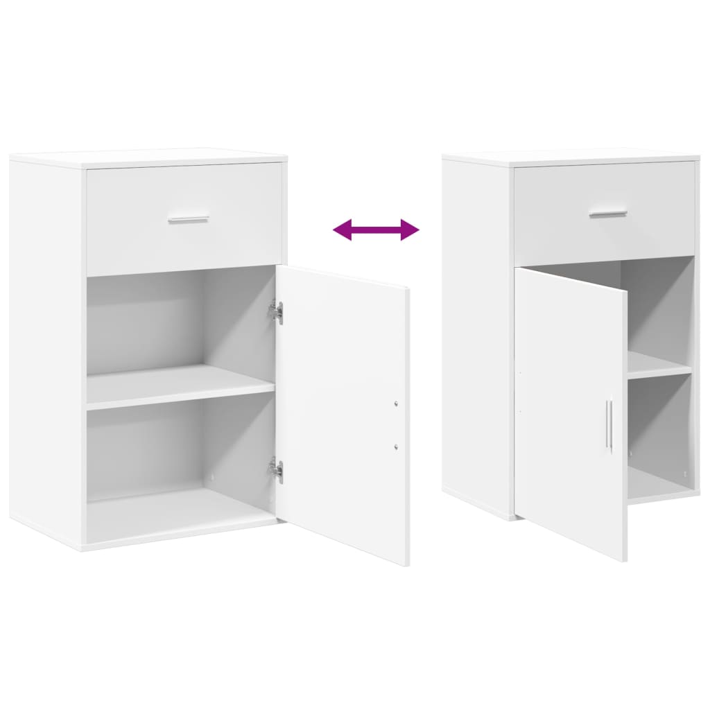 vidaXL Storage Cabinet White 56.5x39x90 cm Engineered Wood
