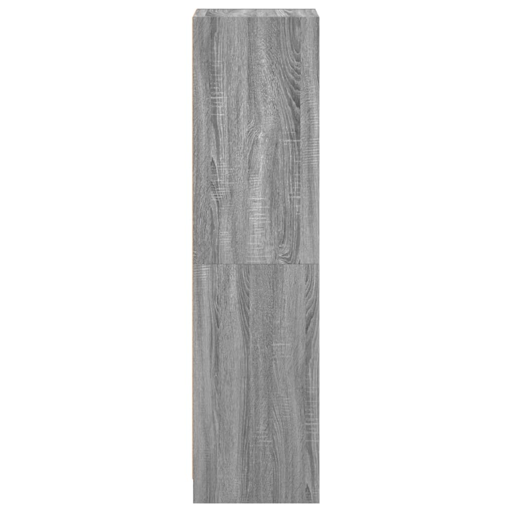 vidaXL Highboard with Glass Door Grey Sonoma 35x37x142 cm