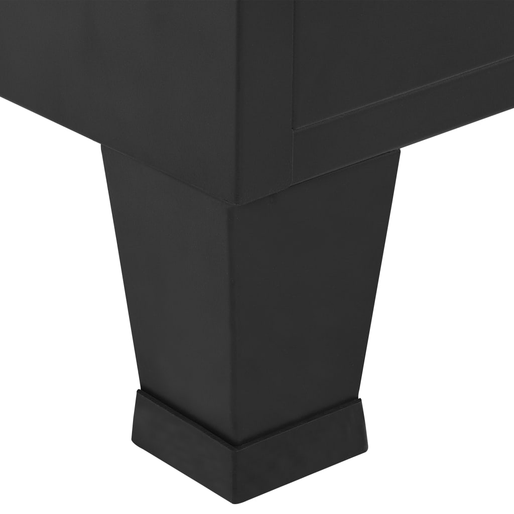 vidaXL Wardrobe Industrial Black 90x40x140 cm Steel