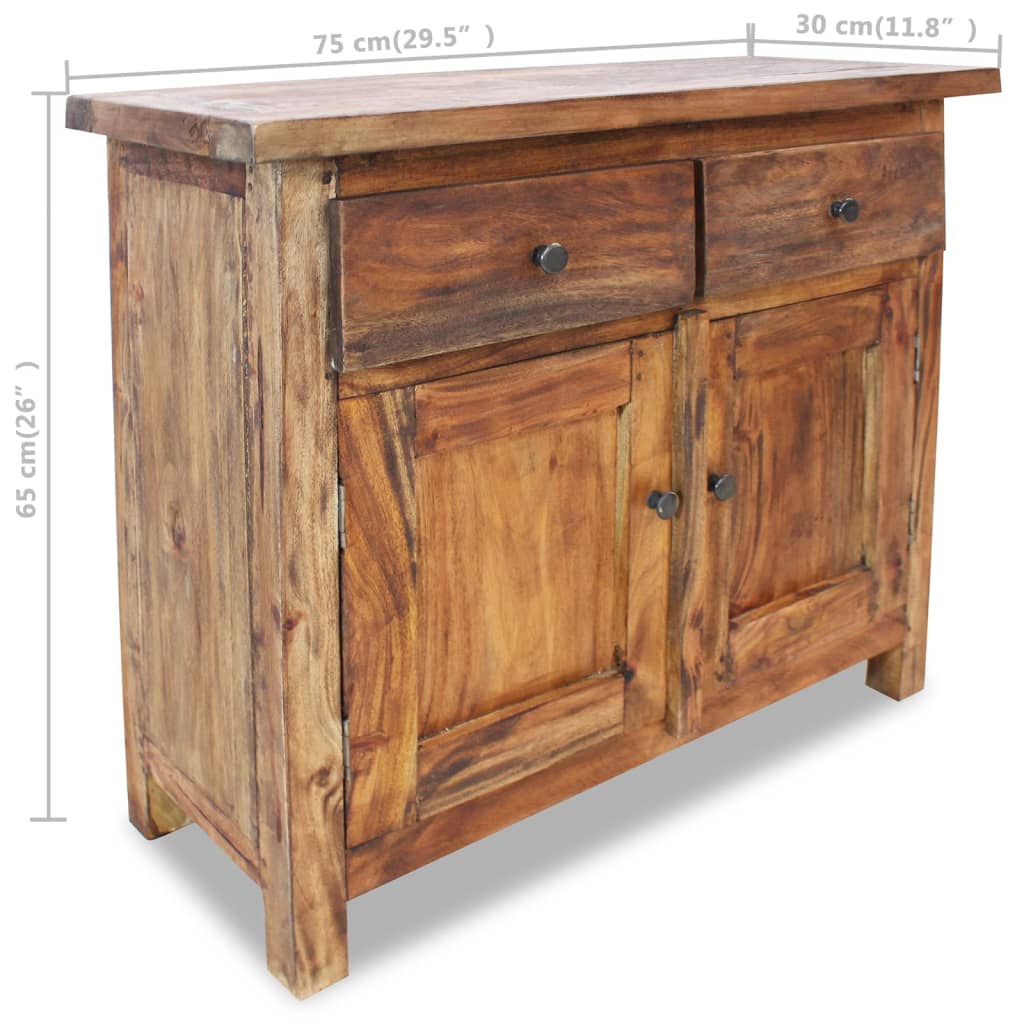 vidaXL Sideboard Solid Reclaimed Wood 75x30x65 cm