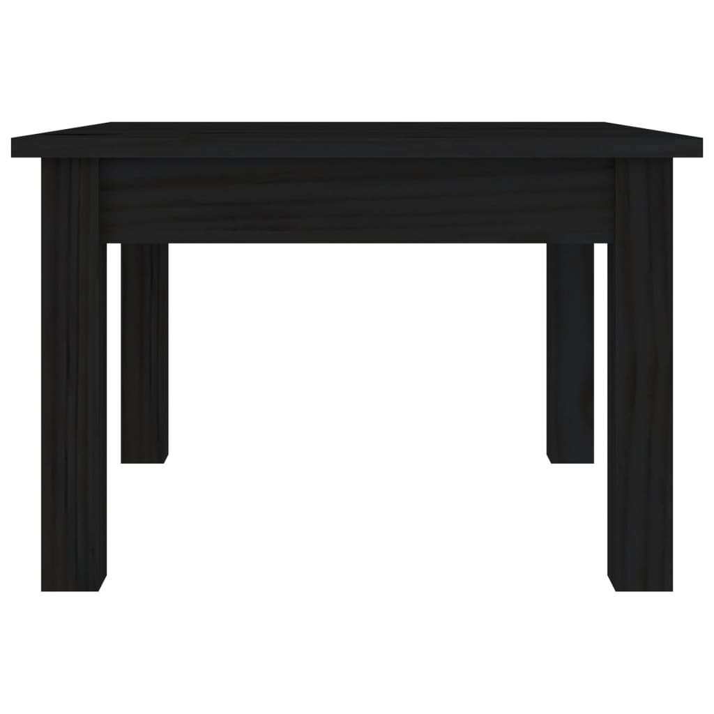 vidaXL Coffee Table Black 45x45x30 cm Solid Wood Pine