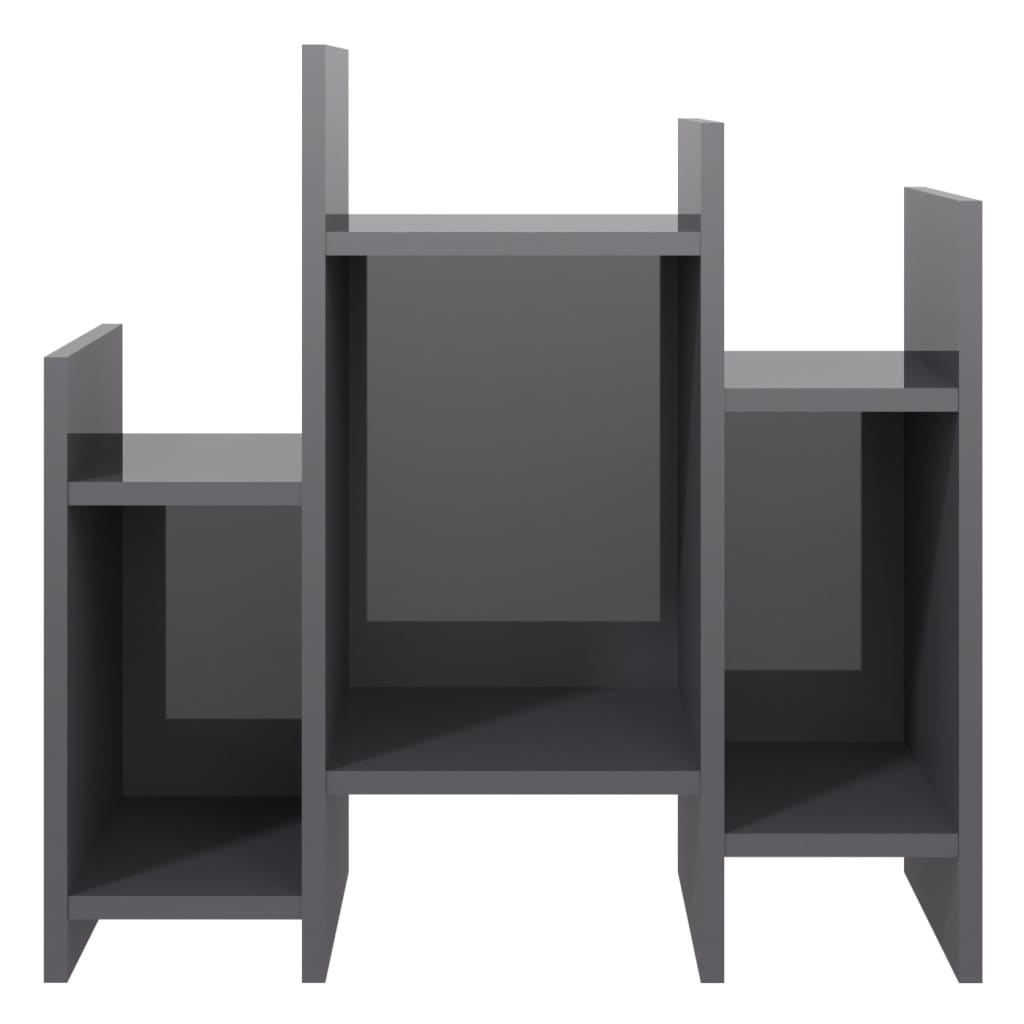 vidaXL Side Cabinet High Gloss Grey 60x26x60 cm Engineered Wood