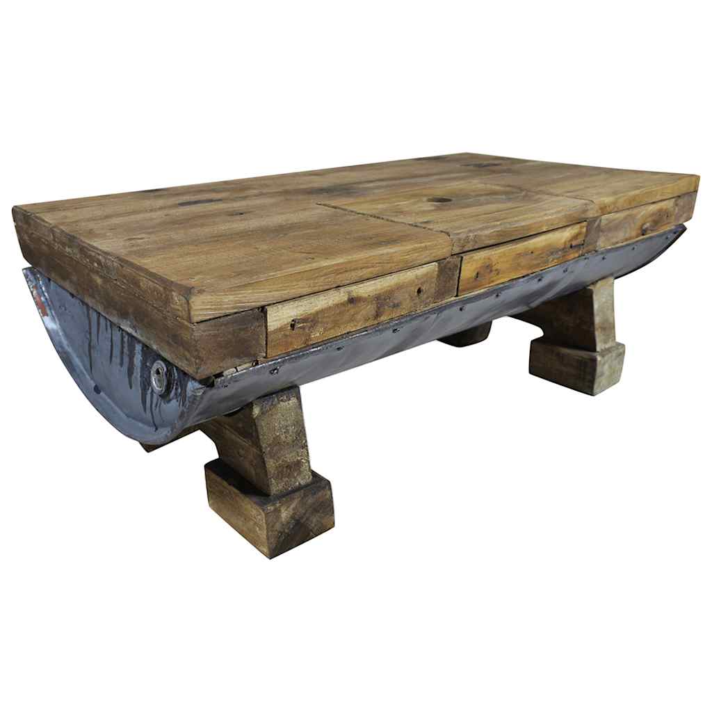 vidaXL Coffee Table Solid Reclaimed Wood 90x50x35 cm