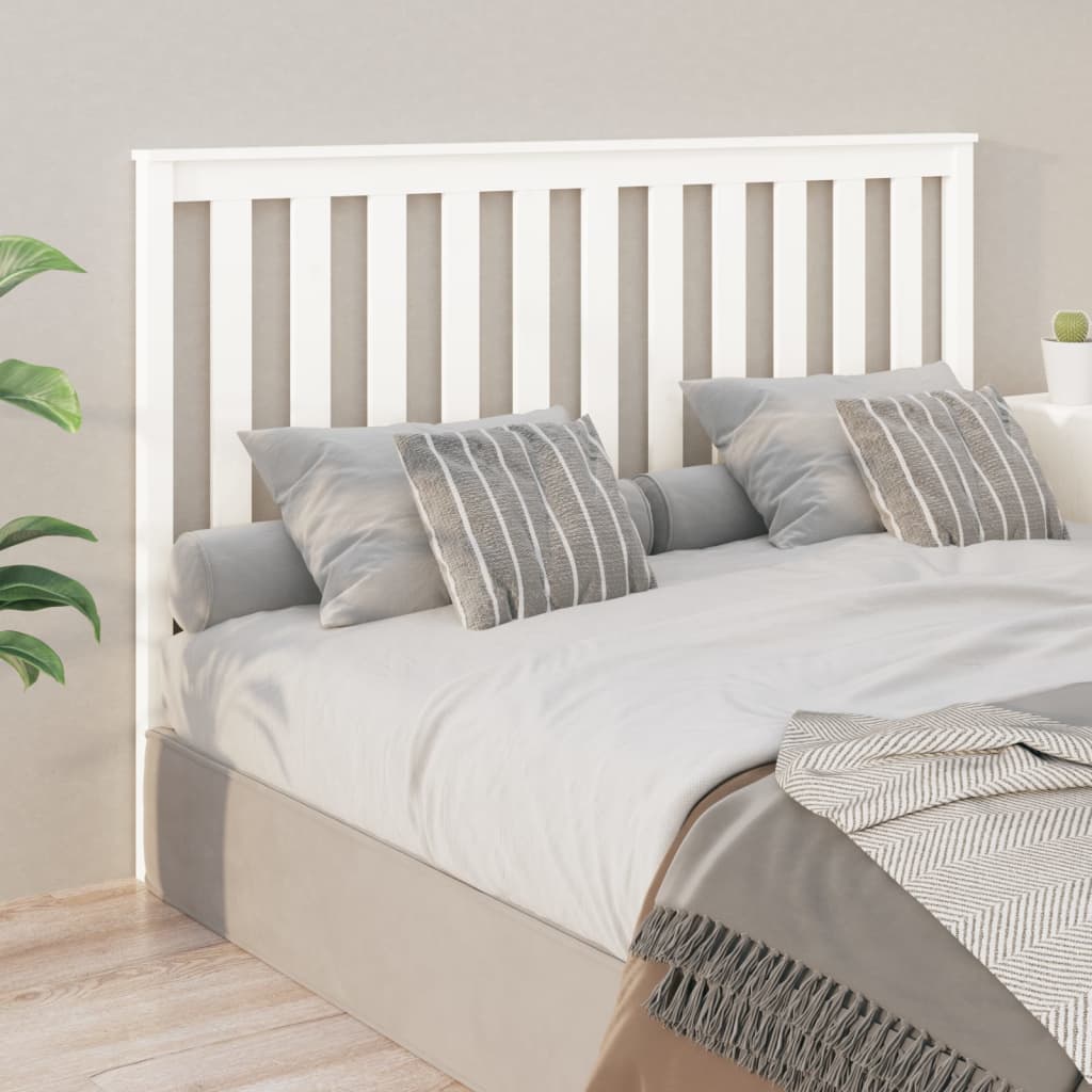 vidaXL Bed Headboard White 156x6x101 cm Solid Wood Pine