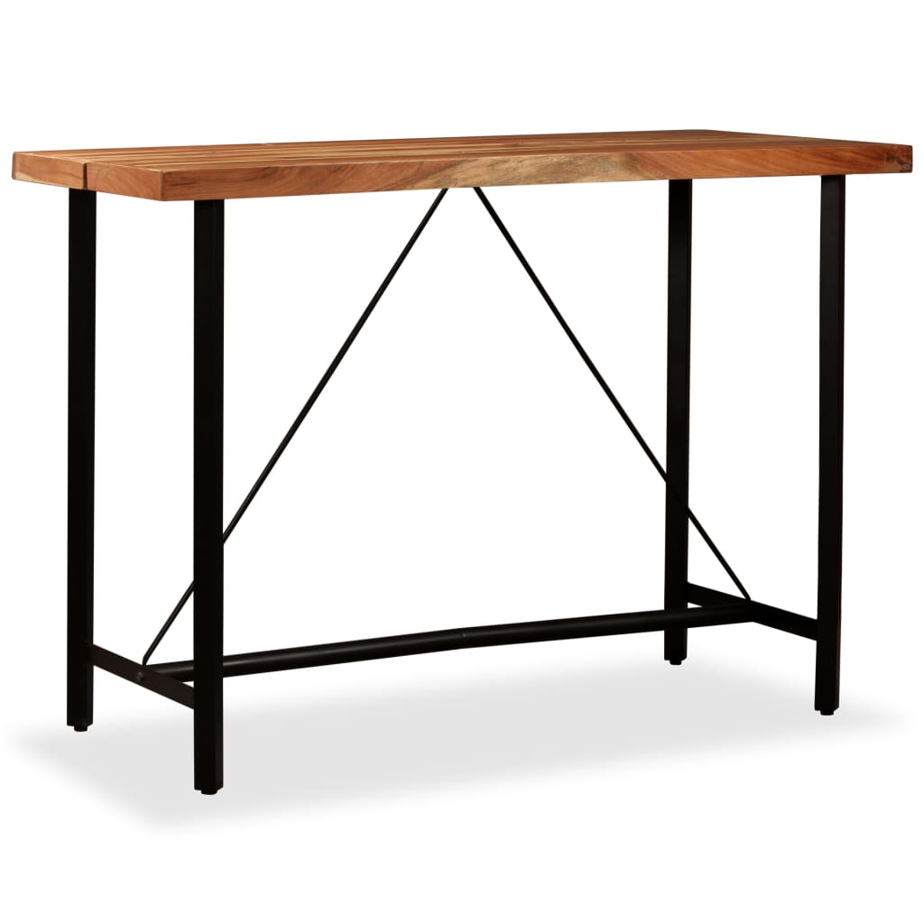 vidaXL Bar Table Solid Acacia Wood 150x70x107 cm