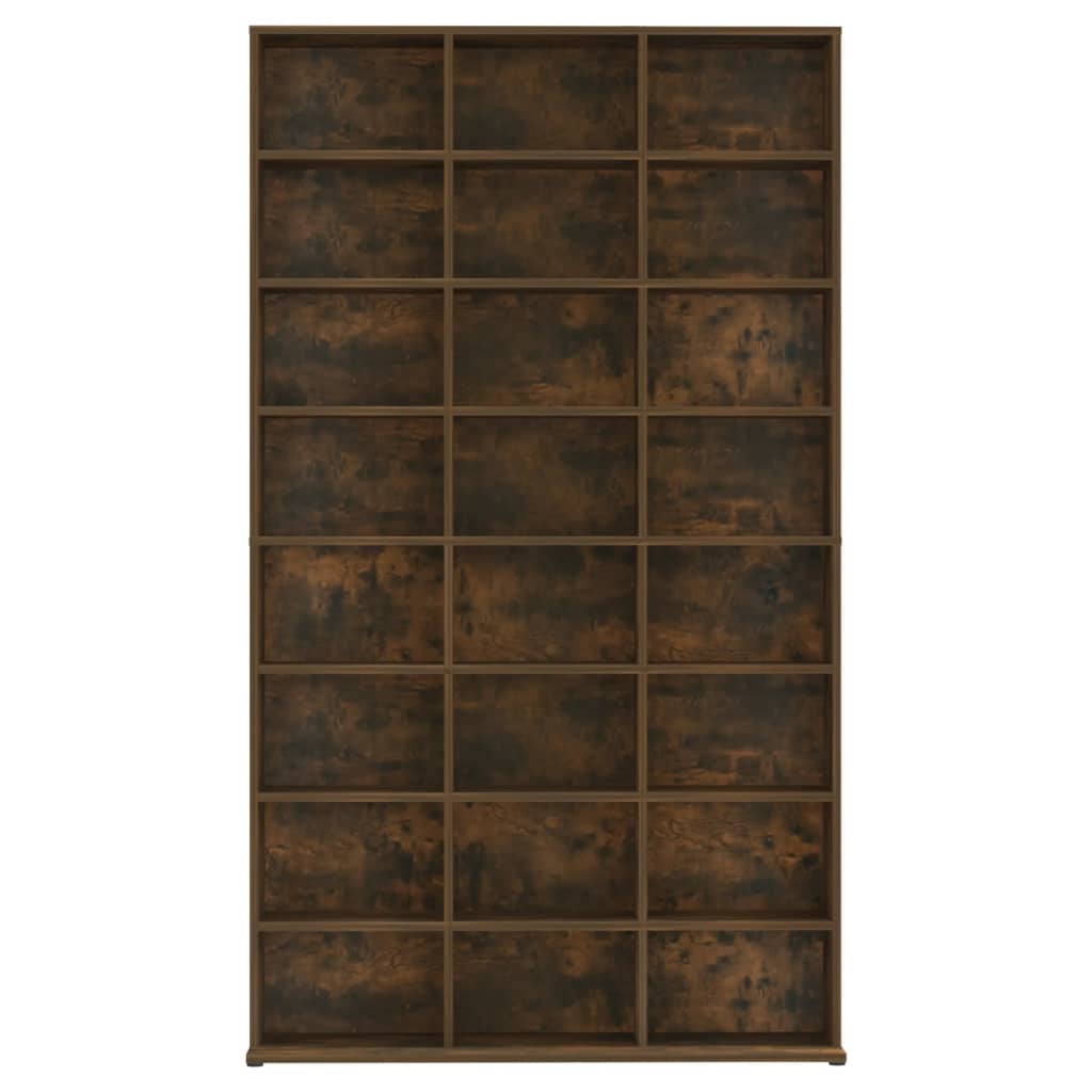 vidaXL CD Cabinet Smoked Oak 102x23x177.5 cm Engineered Wood