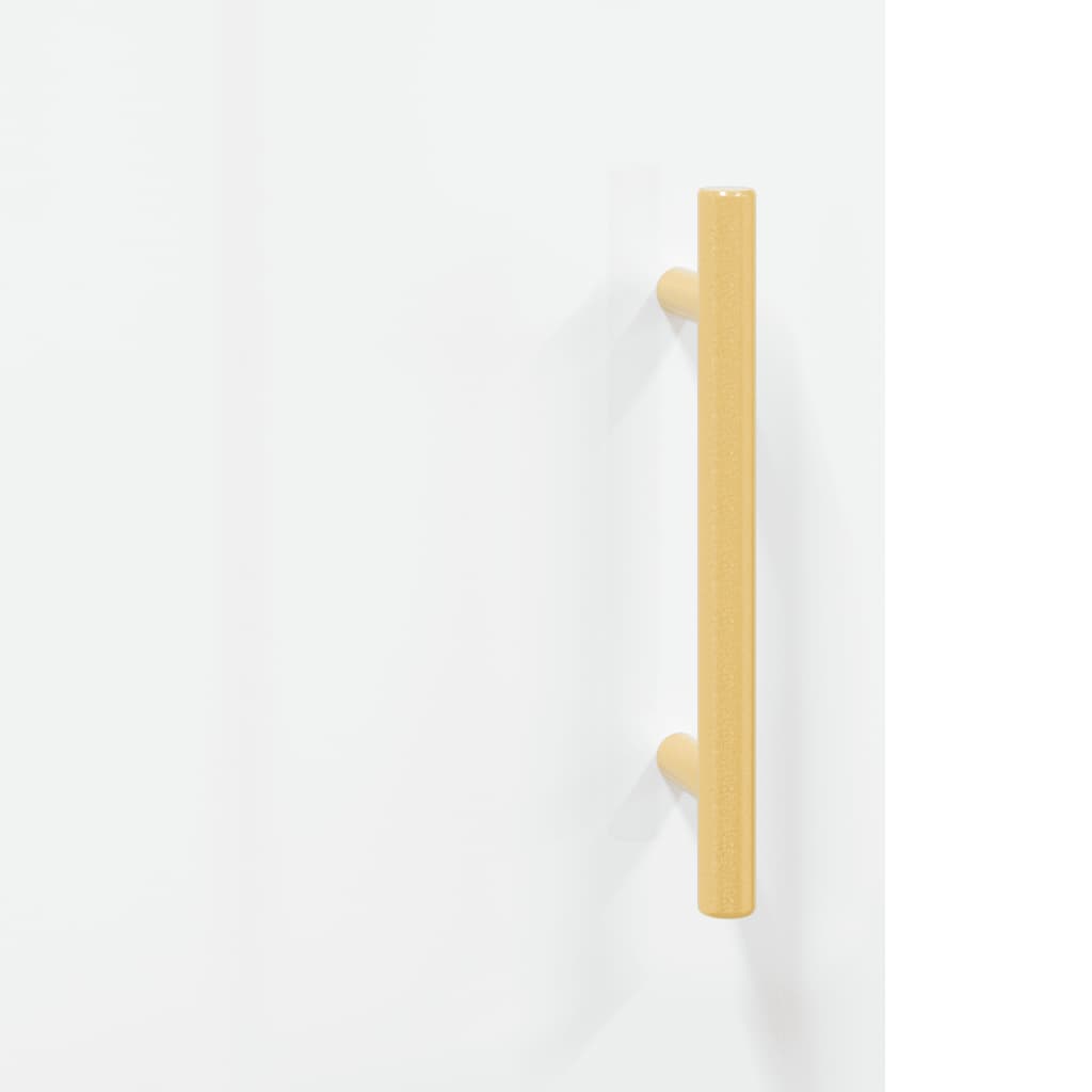 vidaXL Highboard High Gloss White 69.5x34x180 cm Engineered Wood