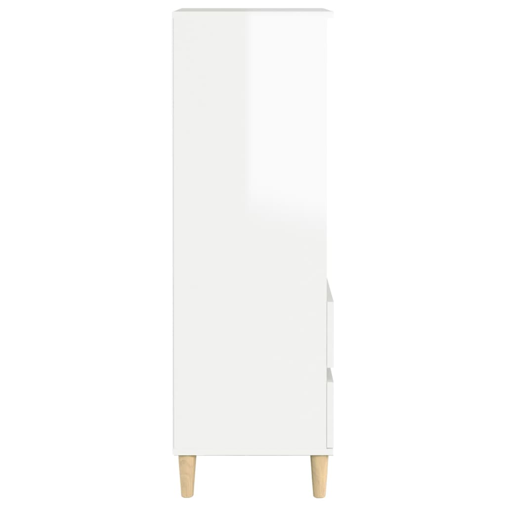 vidaXL Highboard High Gloss White 40x36x110 cm Engineered Wood