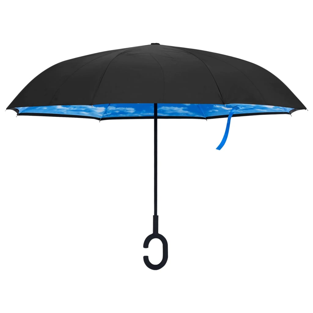 vidaXL Umbrella C-handle Black 108 cm