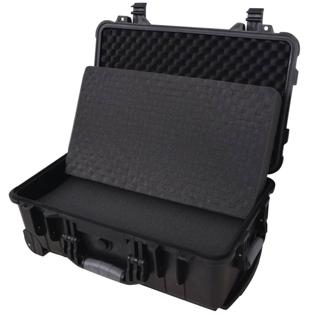 vidaXL Wheel-equipped Tool/Equipment Case with Pick & Pluck Foam Inside