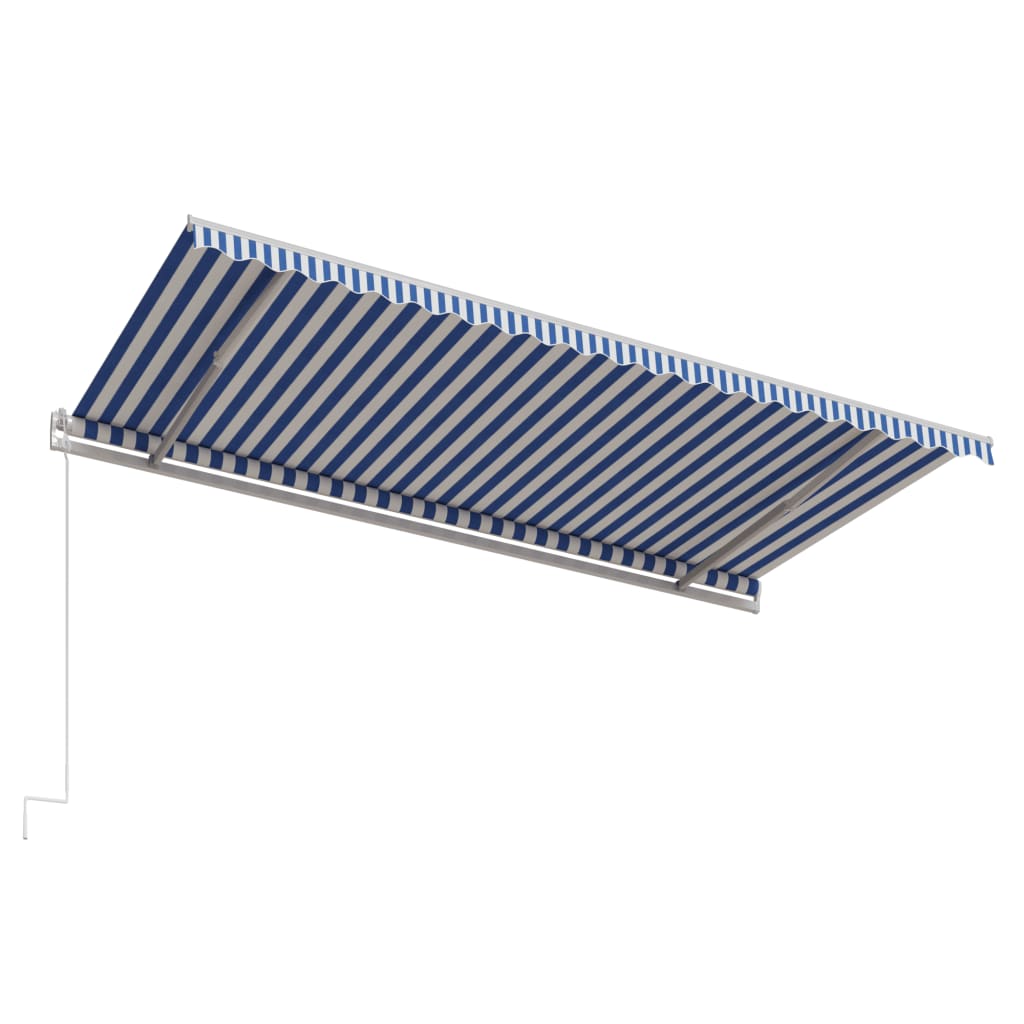 vidaXL Automatic Retractable Awning 500x300 cm Blue and White
