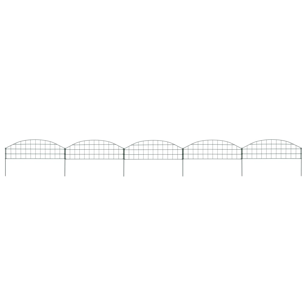 vidaXL Arched Garden Fence Set 77.3x26 cm Green