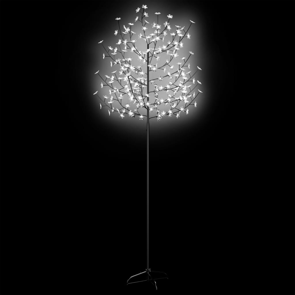 vidaXL Christmas Tree 220 LEDs Cold White Light Cherry Blossom 220 cm