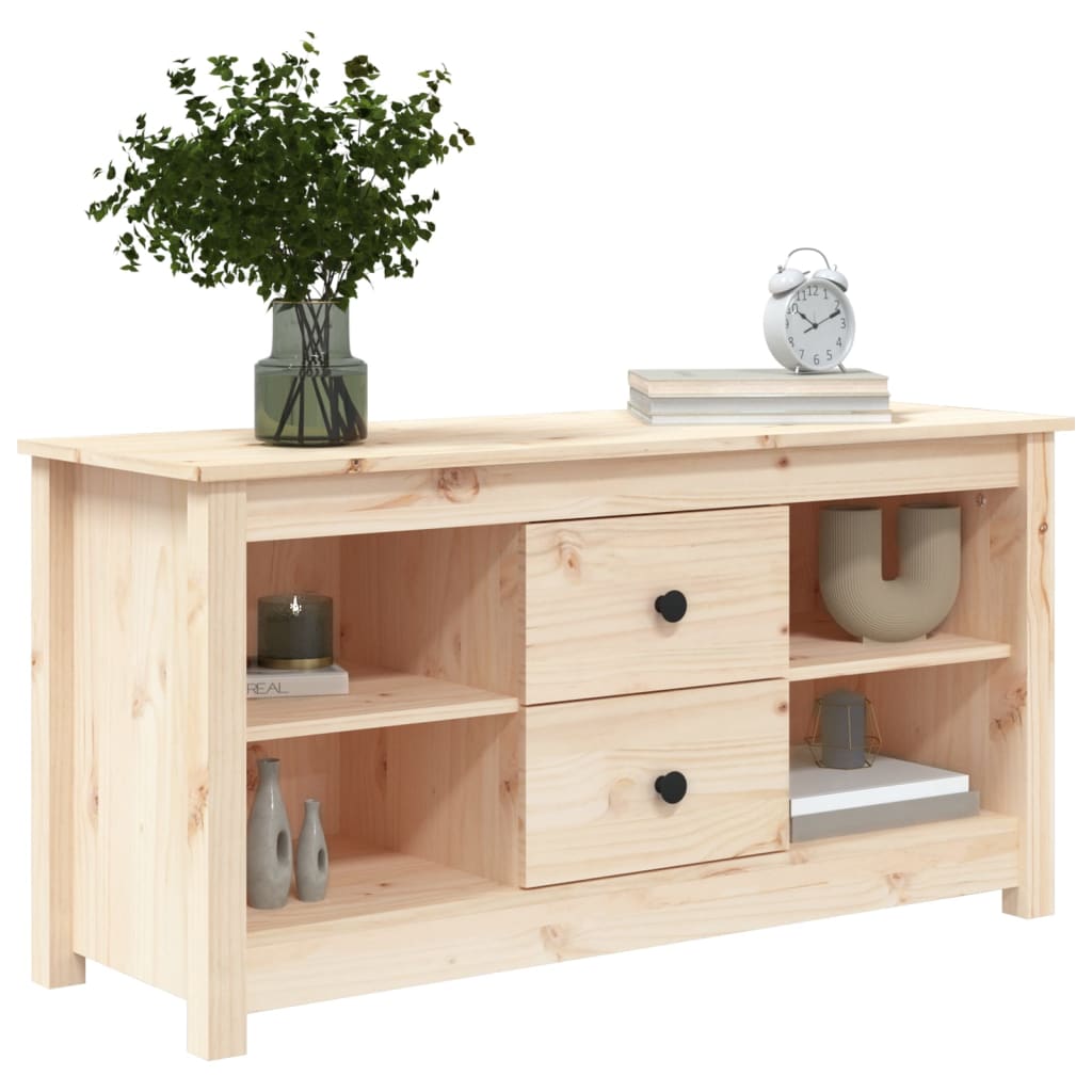 Unfinished solid cheap wood tv stand