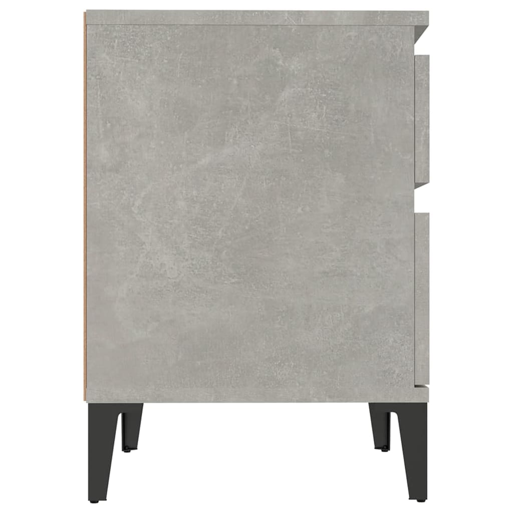vidaXL Bedside Cabinets 2 pcs Concrete Grey 40x35x50 cm