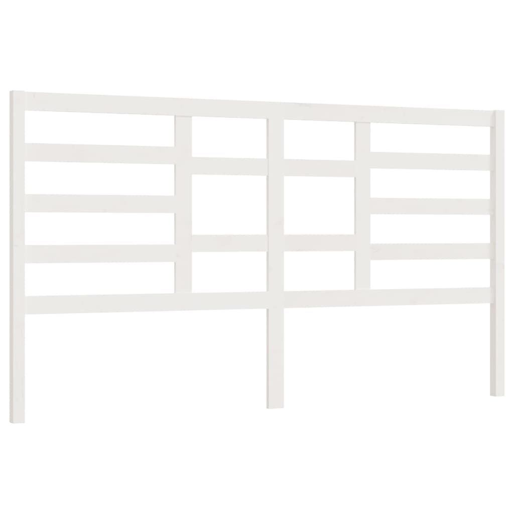 vidaXL Bed Headboard White 186x4x104 cm Solid Wood Pine