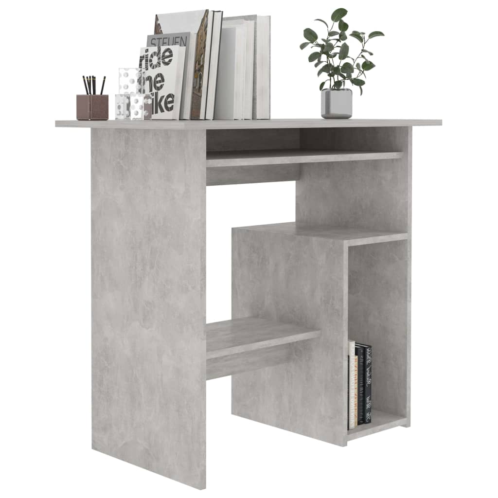 vidaXL Desk Concrete Grey 80x45x74 cm Engineered Wood