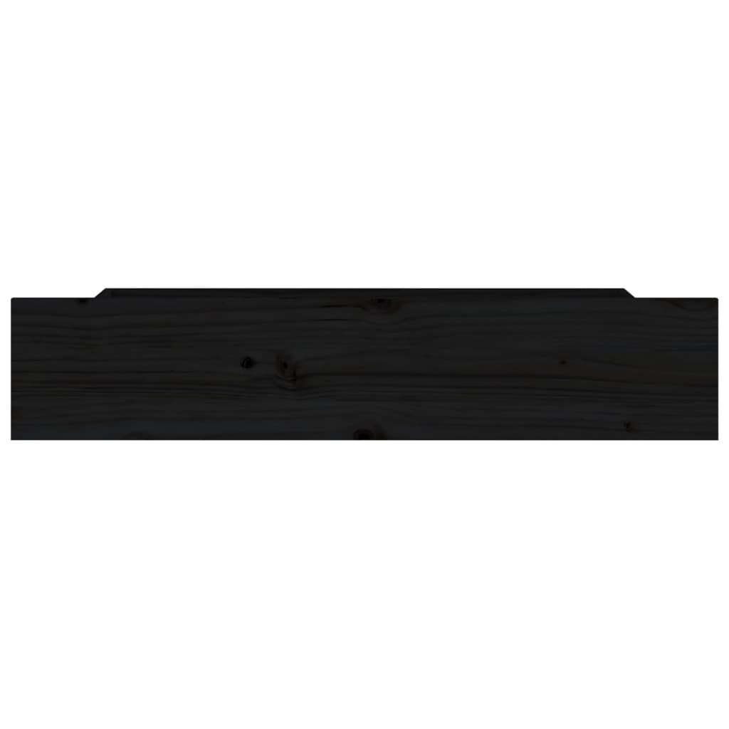 vidaXL Bed Drawers 4 pcs Black Solid Wood Pine