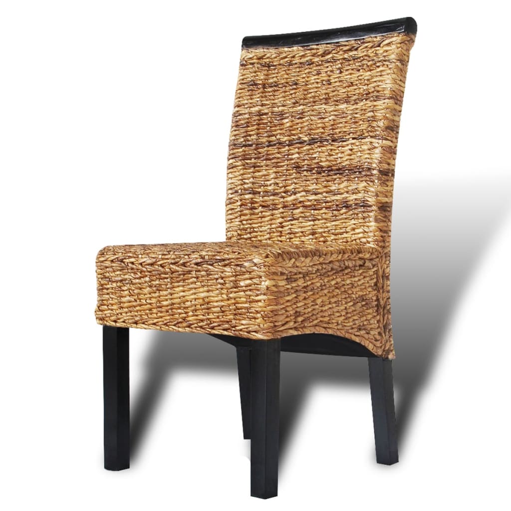 vidaXL Dining Chairs 4 pcs Abaca and Solid Mango Wood