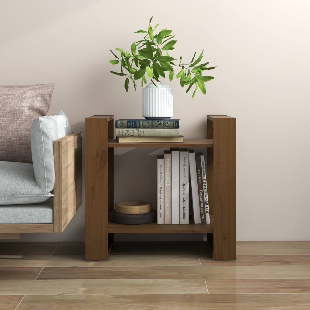 vidaXL Book Cabinet/Room Divider Honey Brown 60x35x57 cm Solid Wood
