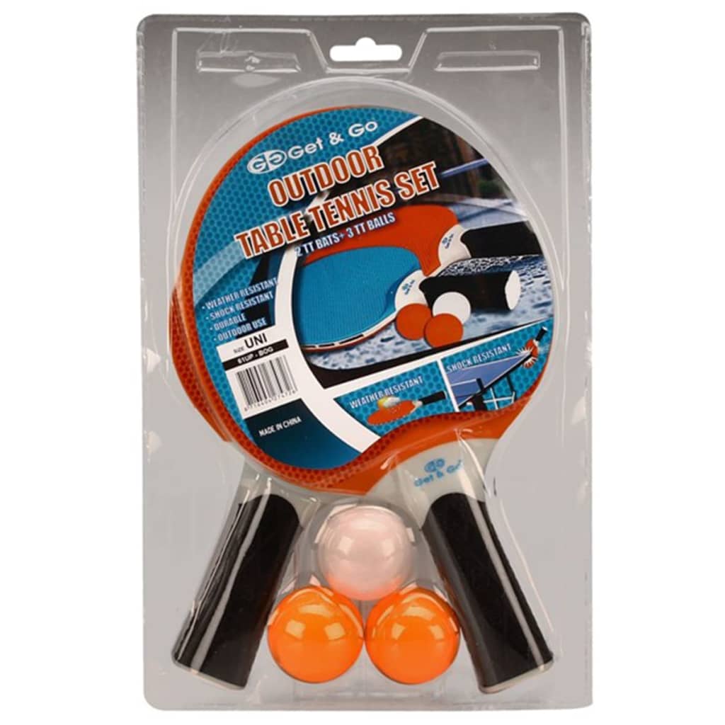 Get & Go Outdoor Table Tennis Set Blue/Orange/Light Grey 61UP