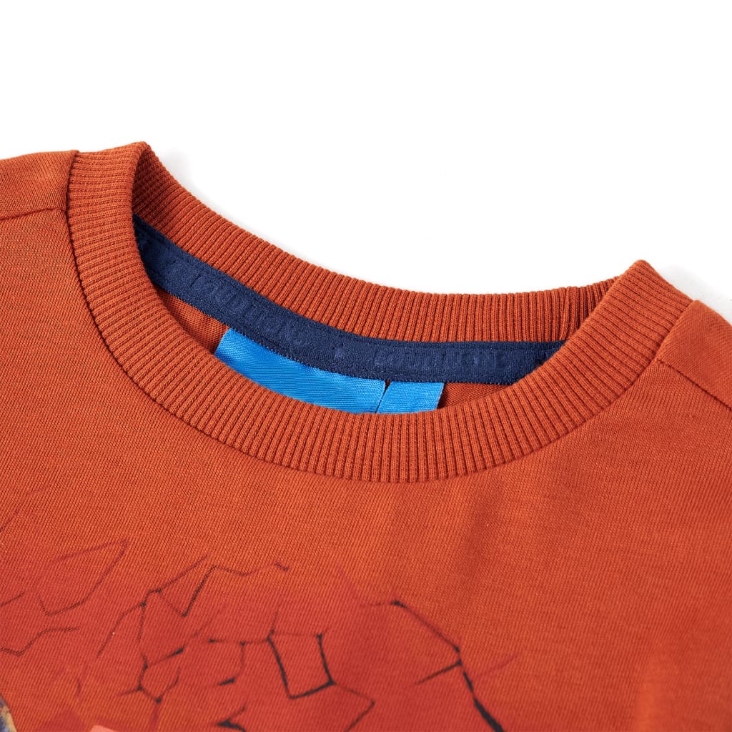 Kids' T-shirt with Long Sleeves Light Rust 92