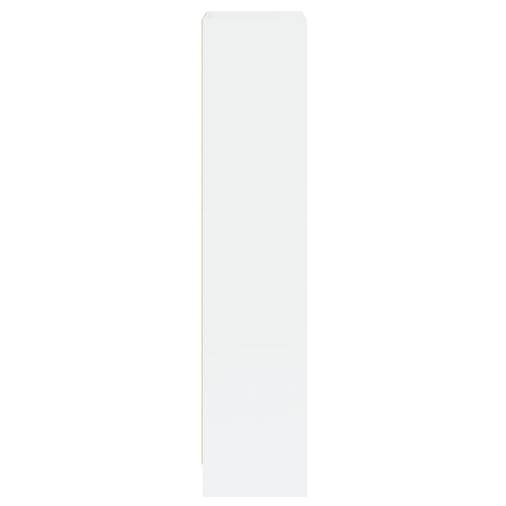 vidaXL 3-Tier Book Cabinet High Gloss White 40x24x108 cm Engineered Wood
