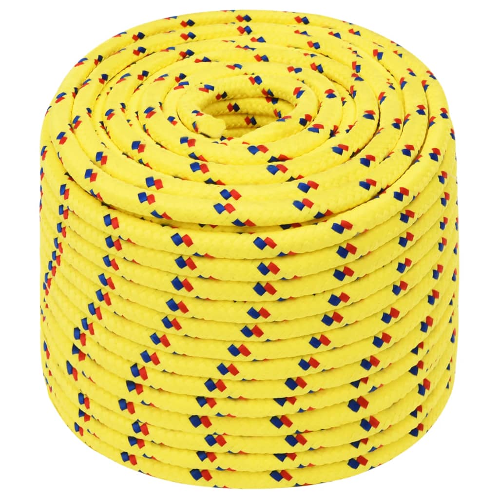 vidaXL Boat Rope Yellow 12 mm 100 m Polypropylene