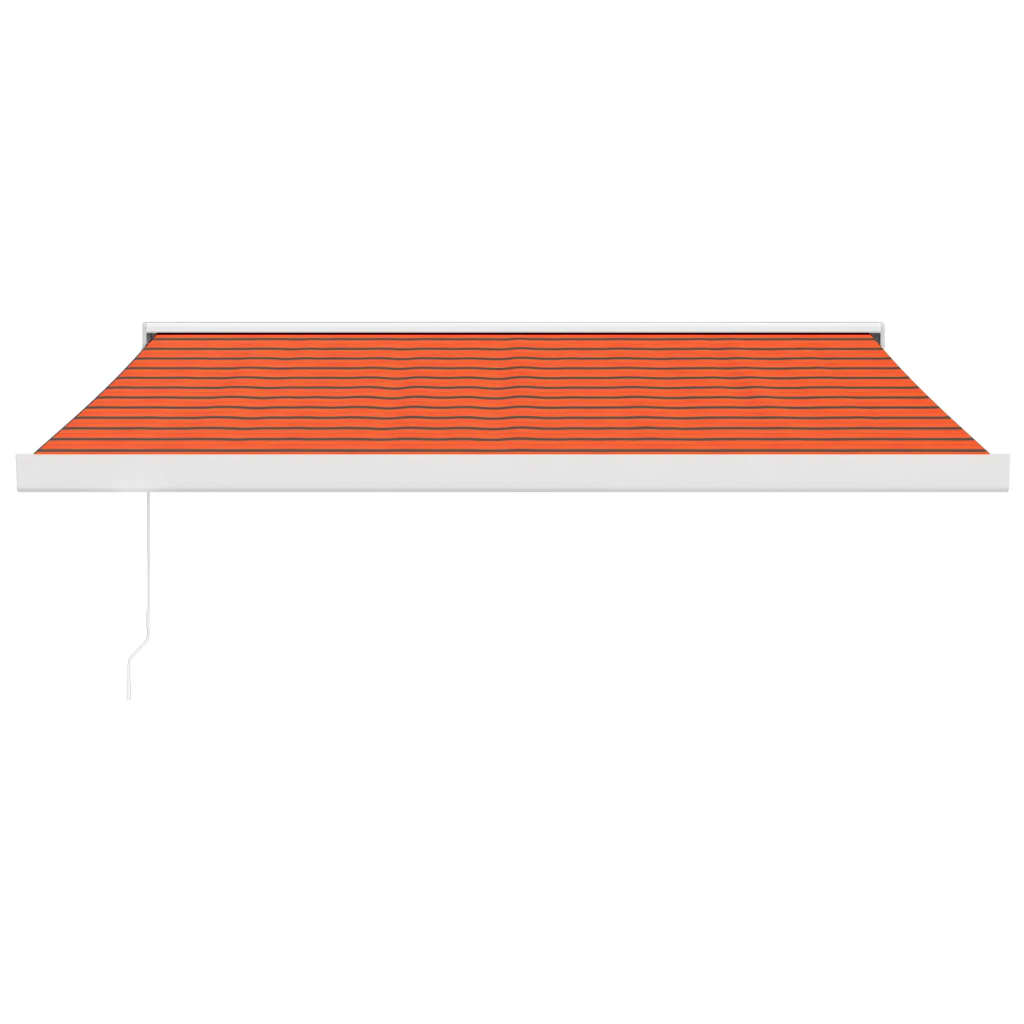 vidaXL Retractable Awning Orange and Brown 3.5x2.5 m Fabric and Aluminium