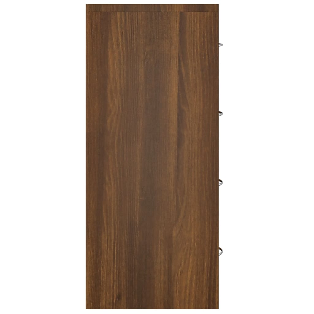 vidaXL Sideboard with 4 Drawers 60x30.5x71 cm Brown Oak