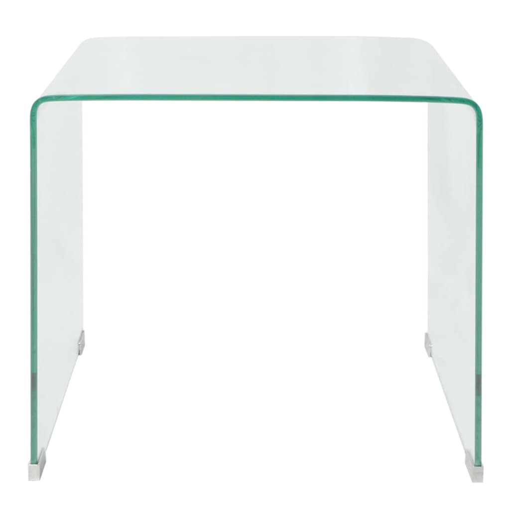 vidaXL Coffee Table Tempered Glass 49.5x50x45 cm Clear