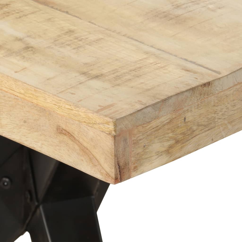vidaXL Dining Table 200x90x76 cm Rough Mango Wood