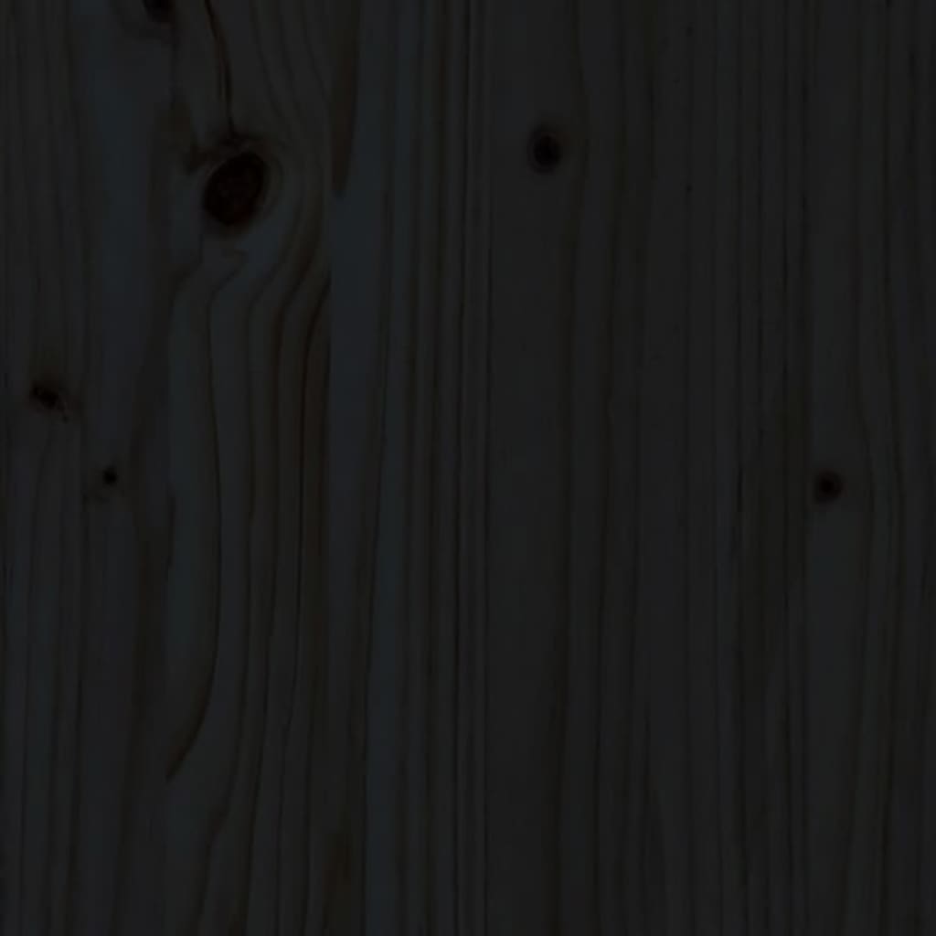vidaXL Log Holder Black 33.5x30x110 cm Solid Wood Pine