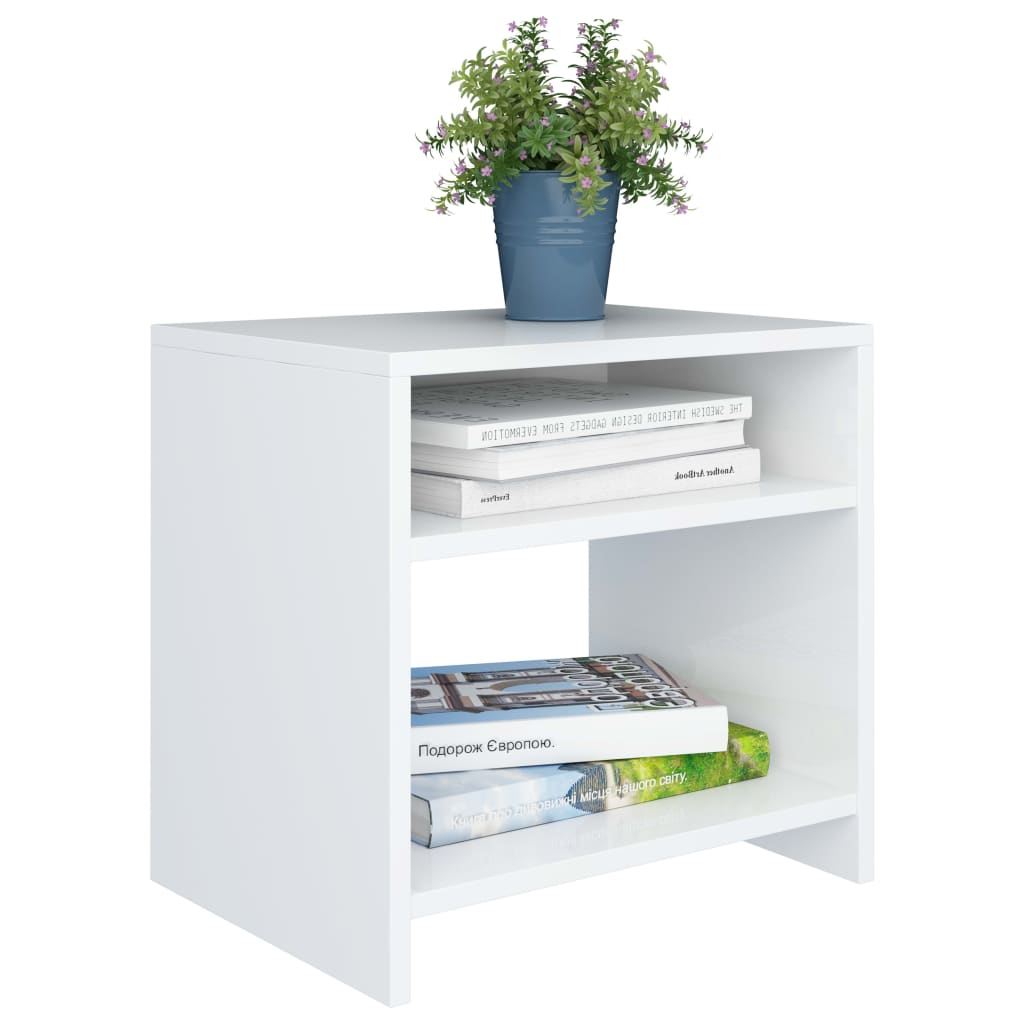 vidaXL Bedside Cabinet White 40x30x40 cm Engineered Wood