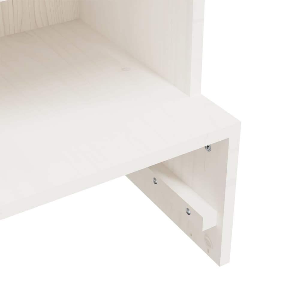 vidaXL Shoe Cabinet White 28x30x104 cm Solid Wood Pine
