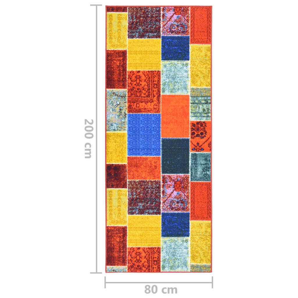 vidaXL Carpet Runner Multicolour 80x200 cm