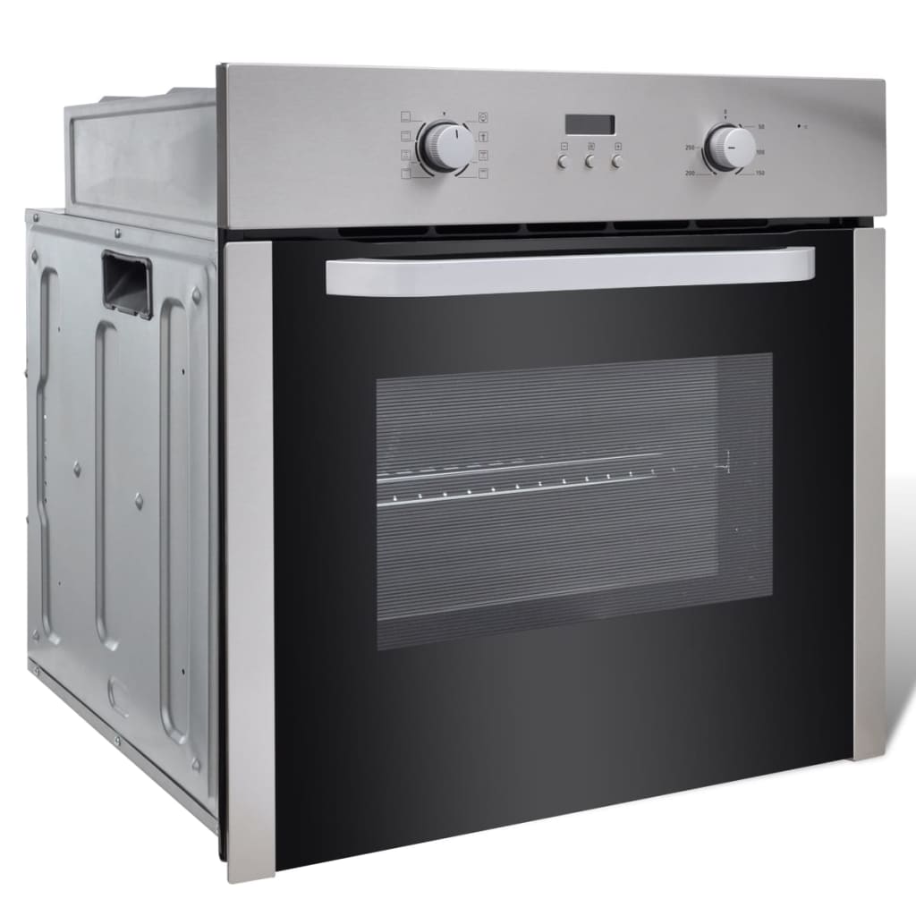 vidaXL Electric Oven Stainless Steel Built-in 8 Functions Class A